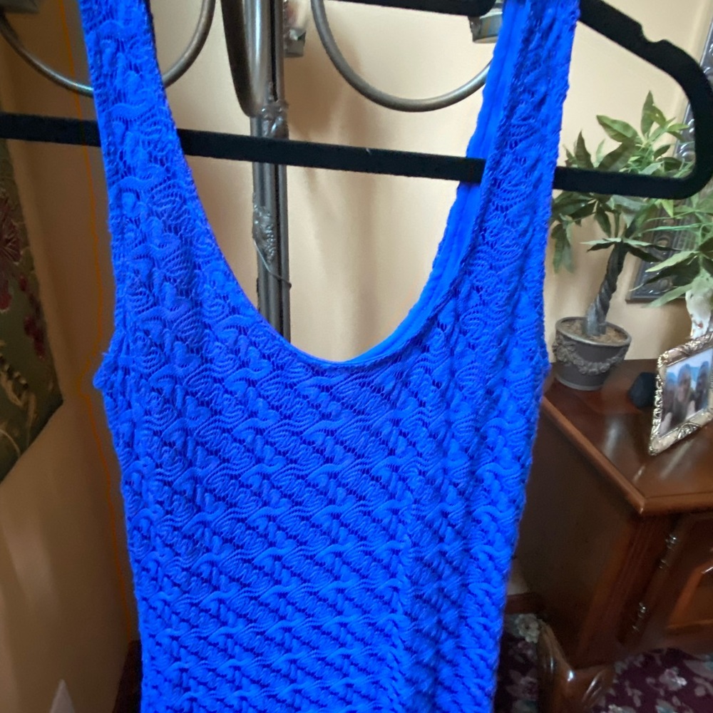 Blue laced like new long dress